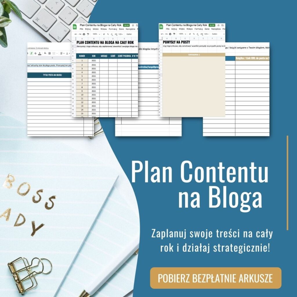 Plan Contentu na Bloga na cały rok