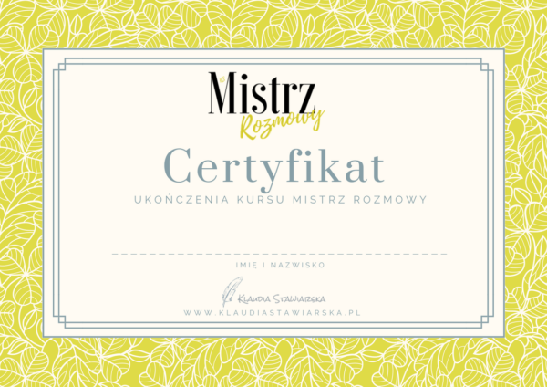 Kurs Mistrz Rozmowy i Relacji - obrazek 3