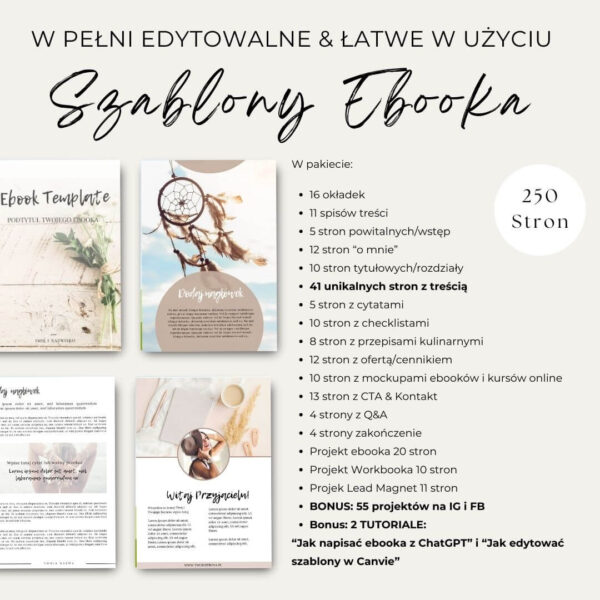250 Szablonów Ebooka - obrazek 3